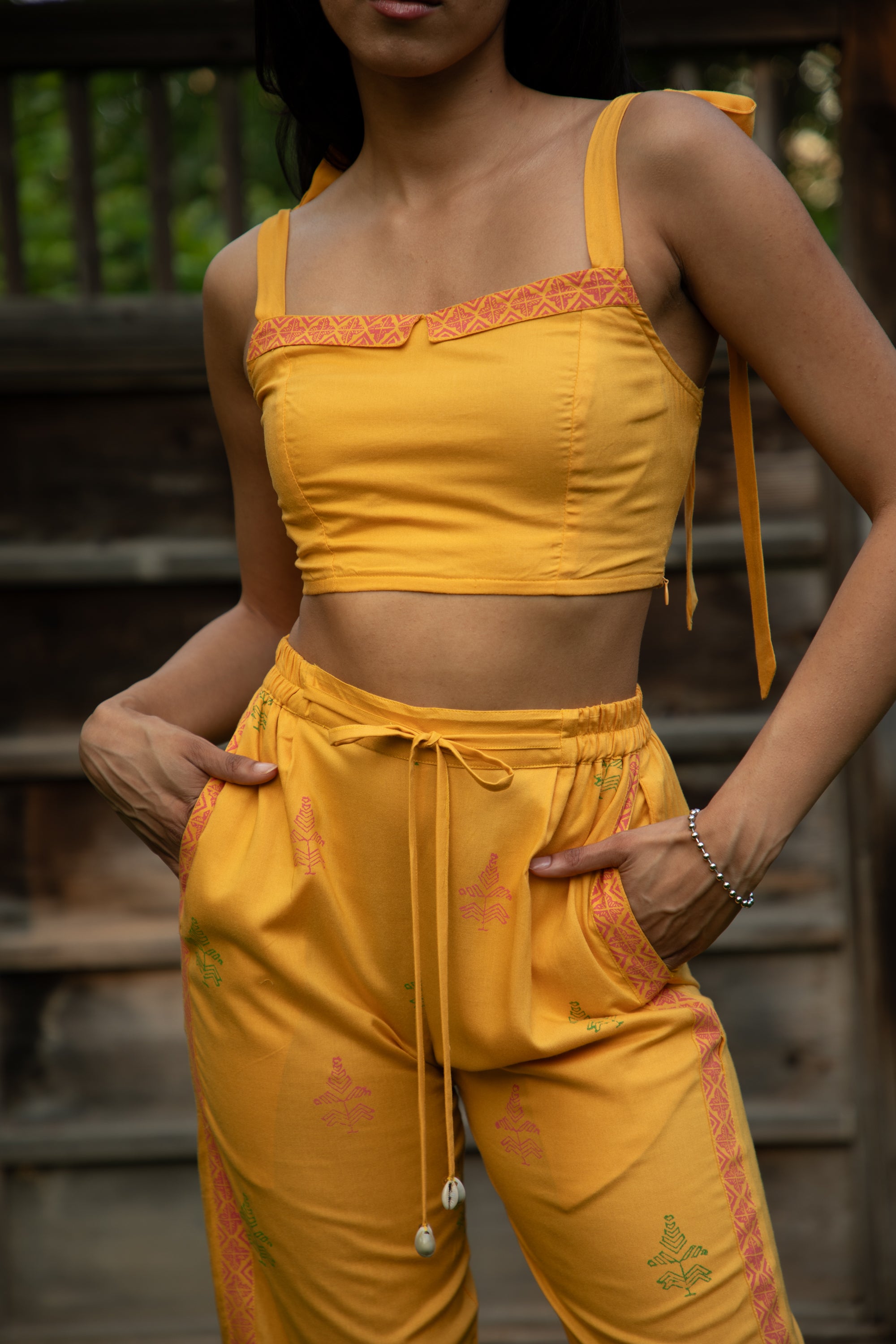 Yellow Daisy Palazzo Pants