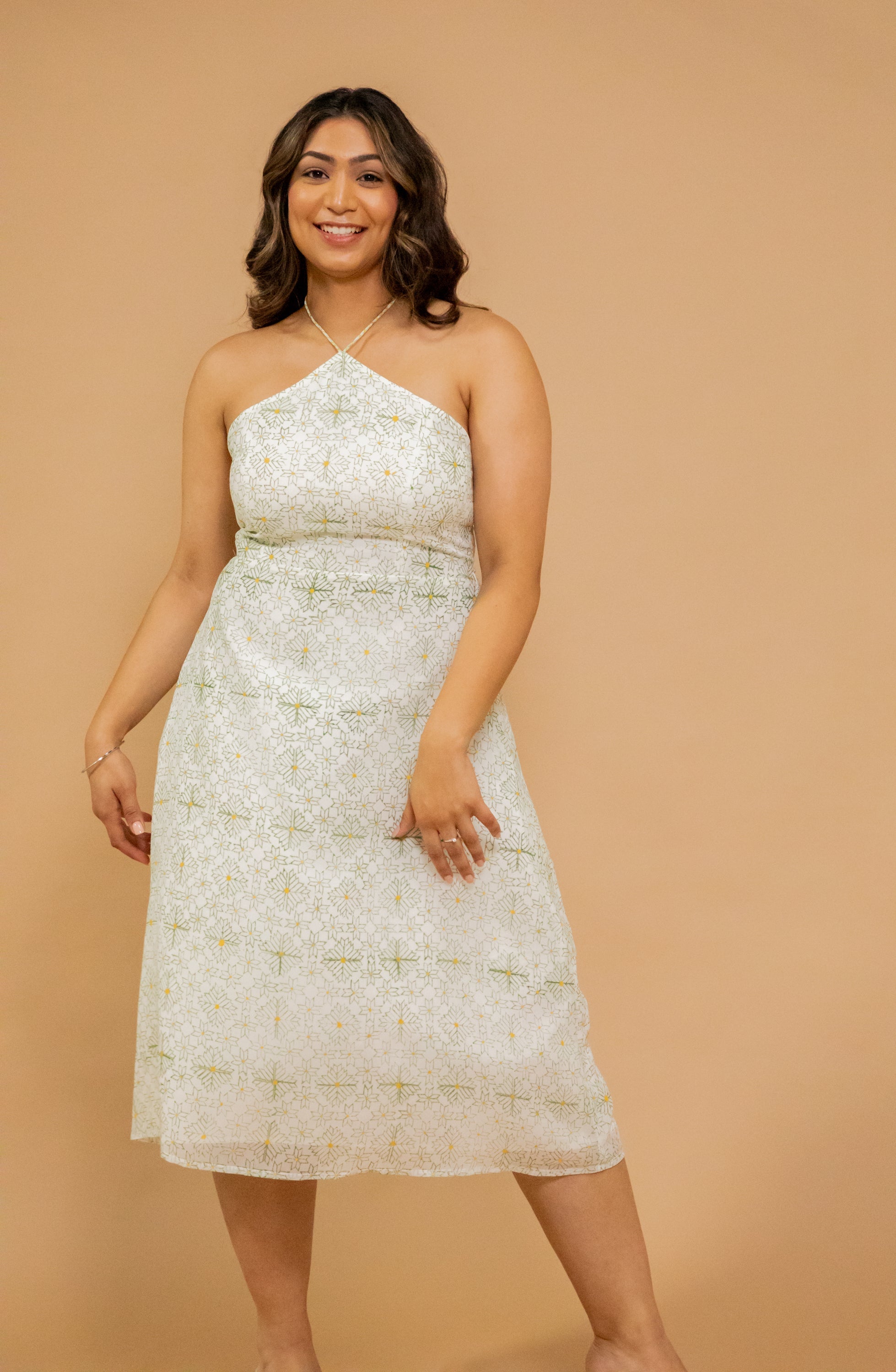 White Orchid Midi Dress