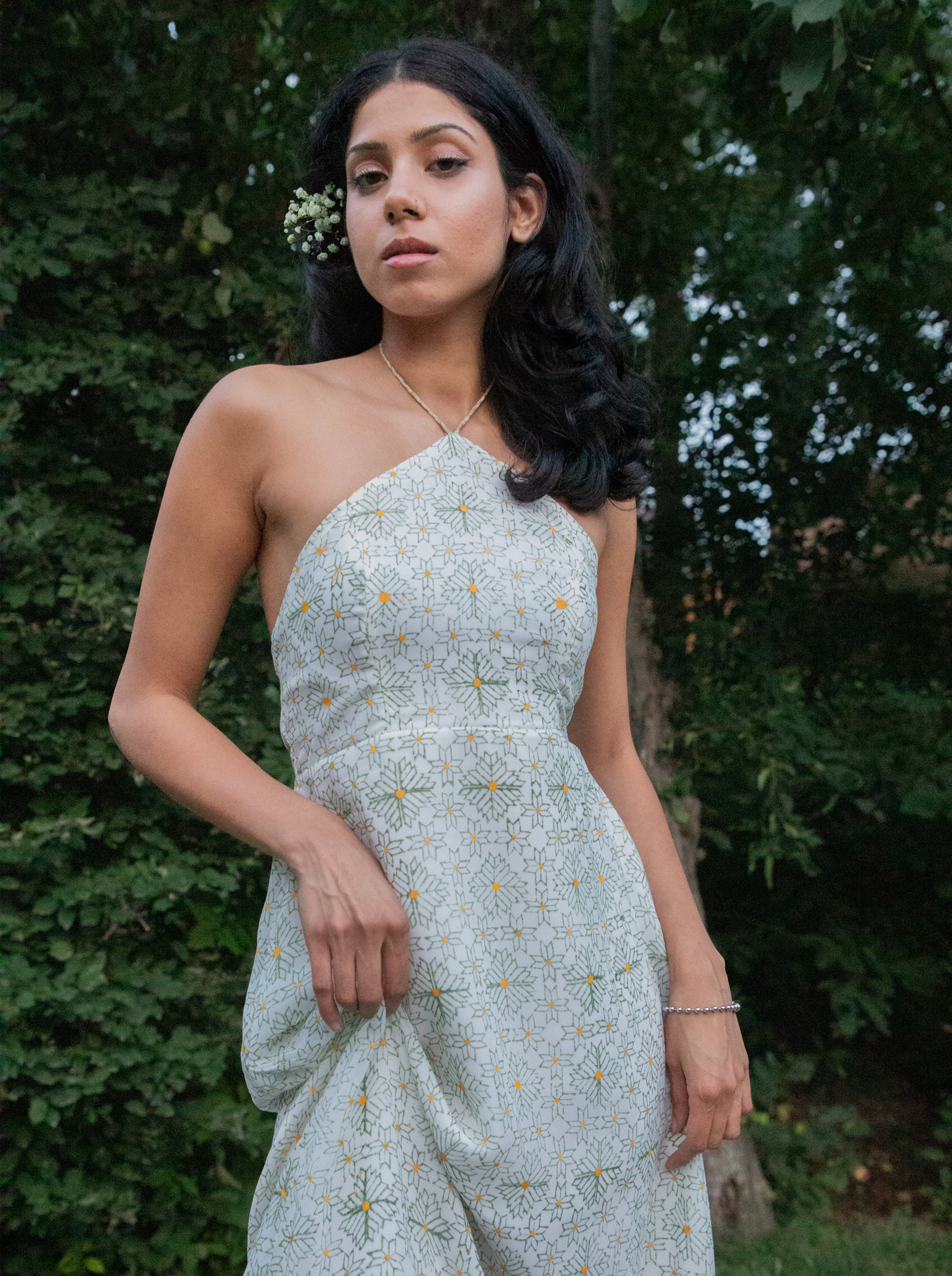 White Orchid Midi Dress