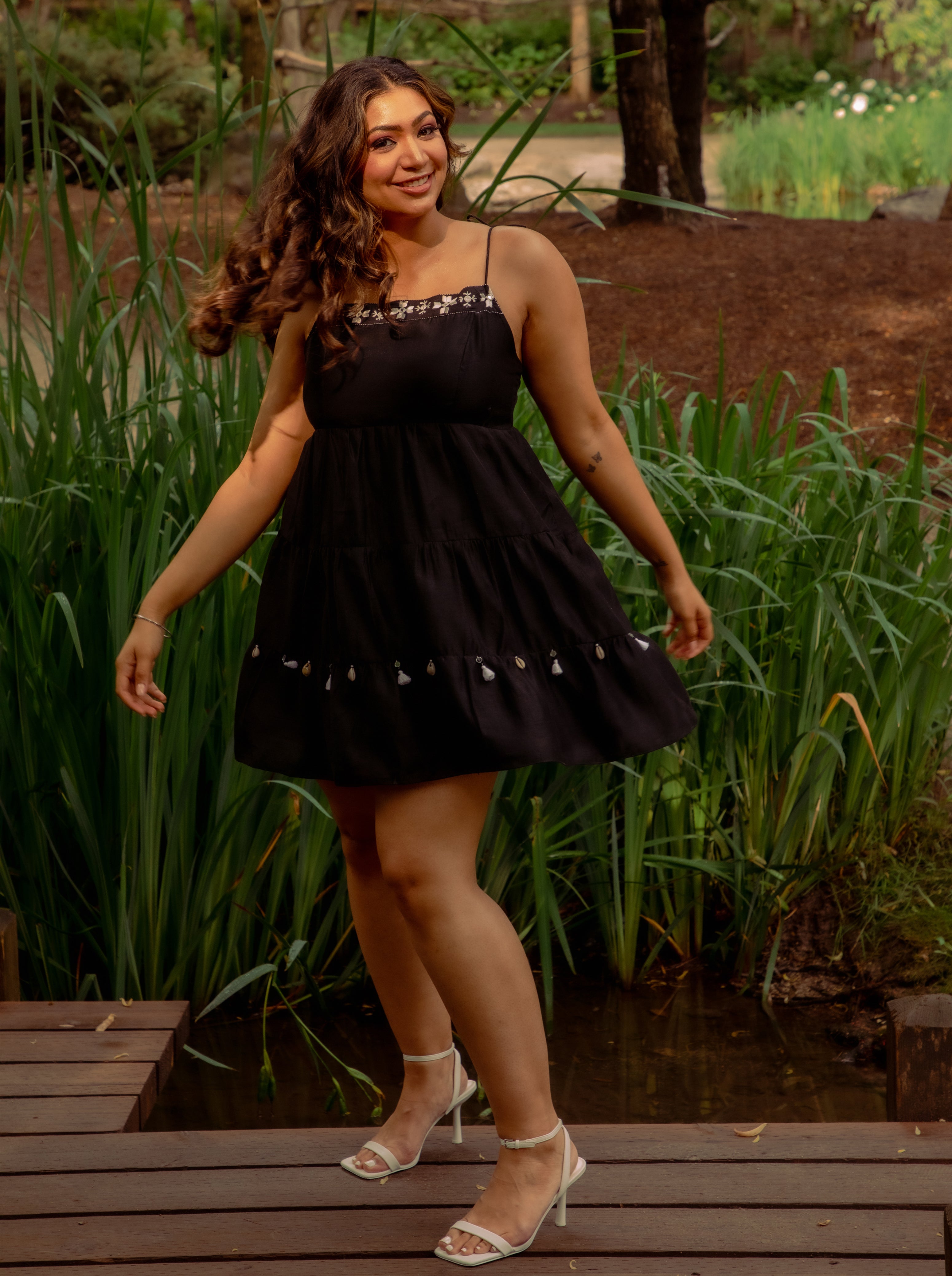 penny black dress Black Penny Maxi dress with Flocked Spiderwebs