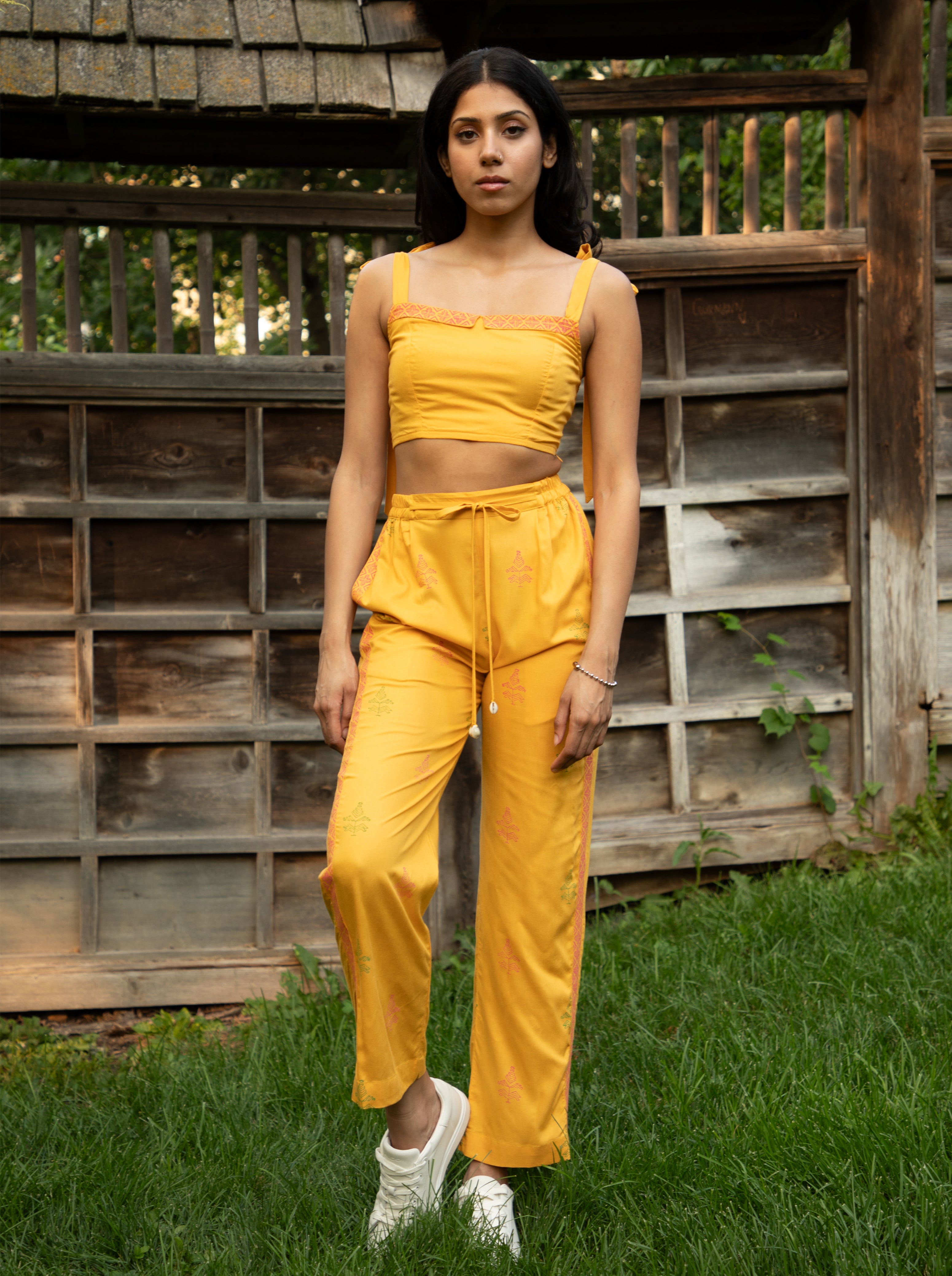 Yellow Daisy Palazzo Pants